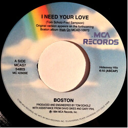 Boston I Need Your Love USED VINYL 7INCH 45 RPM SINGLE