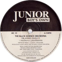 Black Science Orchestra The Altered States E.P USED VINYL 12INCH EP 33 S RPM