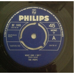 The Peeps What Can I Say ? USED VINYL 7INCH 45 RPM SINGLE MONO