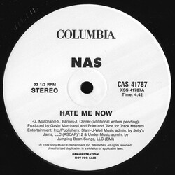 Nas Hate Me Now USED VINYL 12INCH 33 S RPM PROMO