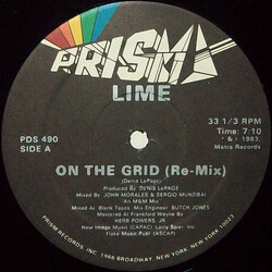 Lime (2) On The Grid (Re-Mix) USED VINYL 12INCH 33 S RPM SINGLE