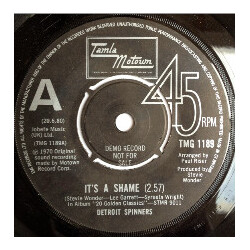 Spinners It's A Shame USED VINYL 7INCH SINGLE 45 RPM REISSUE PROMO