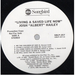 Josh A. Hailey Living A Saved Life Now Vinyl LP USED