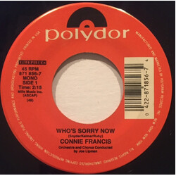 Connie Francis Who's Sorry Now / Stupid Cupid USED VINYL 7INCH 45 RPM REISSUE MONO