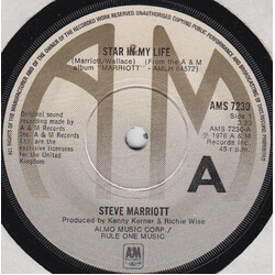 Steve Marriott Star In My Life USED VINYL 7INCH 45 RPM