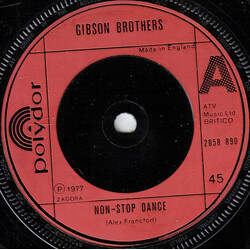 Gibson Brothers Non-Stop Dance USED VINYL 7INCH 45 RPM SINGLE
