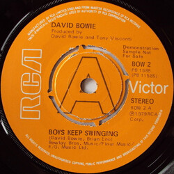 David Bowie Boys Keep Swinging USED VINYL 7INCH SINGLE 45 RPM PROMO
