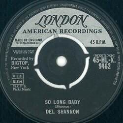 Del Shannon So Long Baby USED VINYL 7INCH 45 RPM SINGLE