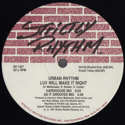 Urban Rhythm Feel It Baby All Nite USED VINYL 12INCH 33 S RPM