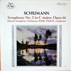Robert Schumann / Paul Paray / Detroit Symphony Orchestra Symphony No. 2 In C Major, Op. 61 Vinyl LP USED