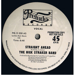 Nick Straker Band Straight Ahead USED VINYL 12INCH 45 RPM PROMO