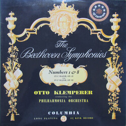 Ludwig van Beethoven / Otto Klemperer / Philharmonia Orchestra The Beethoven Symphonies Numbers 1 & 8 In C Major, Op. 21 And In F Major, Op. 93 Vinyl 