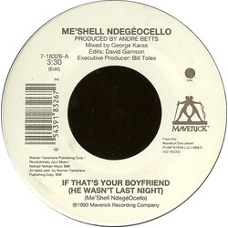 Me'Shell NdegéOcello If That's Your Boyfriend (He Wasn't Last Night) USED VINYL 7INCH 45 RPM SINGLE STEREO