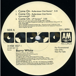 Barry White Come On Vinyl 12" USED