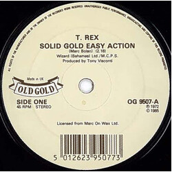 T. Rex Solid Gold Easy Action USED VINYL 7INCH SINGLE 45 RPM