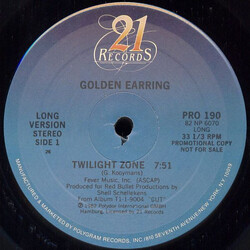 Golden Earring Twilight Zone USED VINYL 12INCH 33 S RPM PROMO STEREO