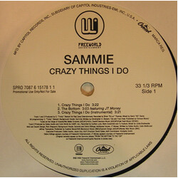 Sammie Crazy Things I Do USED VINYL 12INCH SINGLE PROMO 33 S RPM