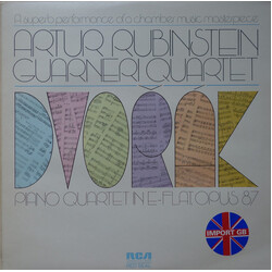 Arthur Rubinstein / Guarneri Quartet / Antonín Dvořák Piano Quartet In E-Flat, Opus 87 Vinyl LP USED