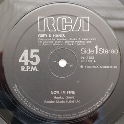 Grey And Hanks Now I'm Fine / Love's In Command Vinyl 12" USED