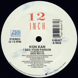 Kon Kan I Beg Your Pardon USED VINYL 12INCH 33 S RPM SINGLE