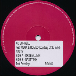 AC Burrell / Megaman / Romeo Nasty USED VINYL 12INCH 45 RPM TEST PRESSING