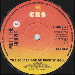 Mott The Hoople The Golden Age Of Rock 'N' Roll USED VINYL 7INCH 45 RPM SINGLE