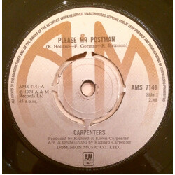 Carpenters Please Mr Postman USED VINYL 7INCH 45 RPM SINGLE
