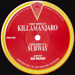 Ed Rush Killamanjaro / Subway USED VINYL 12INCH 45 RPM