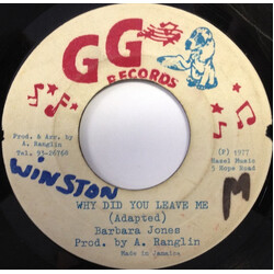 Barbara Jones / G.G. Allstars Why Did You Leave Me / Part Two Why Did You USED VINYL 7INCH 45 RPM