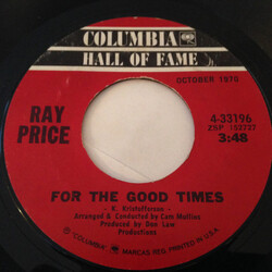 Ray Price For The Good Times / I Won't Mention It Again Vinyl 7" USED