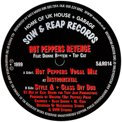 Hot Pepper Hot Peppers Revenge USED VINYL 12INCH 33 S RPM 45 RPM