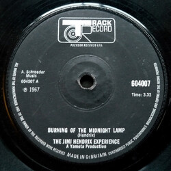 The Jimi Hendrix Experience Burning Of The Midnight Lamp USED VINYL 7INCH 45 RPM SINGLE