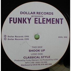 Funky Element Shook Up / Classical Style USED VINYL 12INCH 45 RPM
