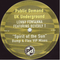 Lenny Fontana Spirit Of The Sun (Bump & Flex VIP Mixes) USED VINYL 12INCH 33 S RPM MISPRINT