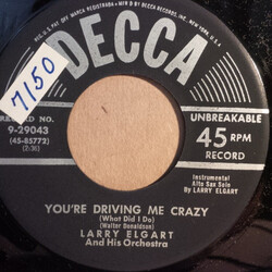Larry Elgart & His Orchestra You're Driving Me Crazy / More Than You Know USED VINYL 7INCH 45 RPM SINGLE