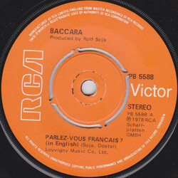 Baccara Parlez-vous Français? USED VINYL 7INCH 45 RPM SINGLE STEREO