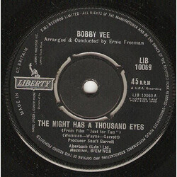 Bobby Vee The Night Has A Thousand Eyes USED VINYL 7INCH 45 RPM SINGLE