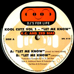 DJ KC (2) / Zed Bias Kool Cutz Vol 1 - (Let Me Know) USED VINYL 12INCH 33 S RPM