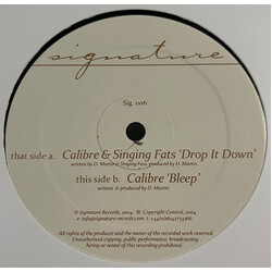 Calibre / Singing Fats Drop It Down / Bleep USED VINYL 12INCH 45 RPM REISSUE