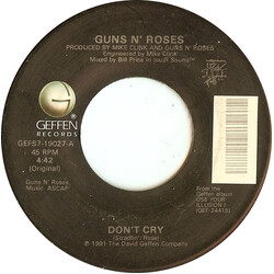 Guns N' Roses Don't Cry USED VINYL 7INCH 45 RPM SINGLE