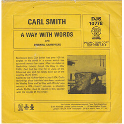 Carl Smith (3) A Way With Words USED VINYL 7INCH 45 RPM PROMO STEREO
