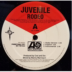 Juvenile (2) Rodeo / Get Ya Hustle On USED VINYL 12INCH SINGLE PROMO