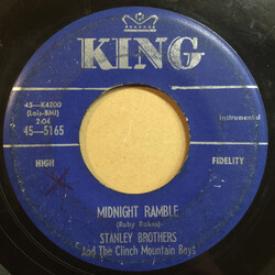 The Stanley Brothers / The Clinch Mountain Boys Midnight Ramble / Love Me Darling Just Tonight USED VINYL 7INCH 45 RPM SINGLE