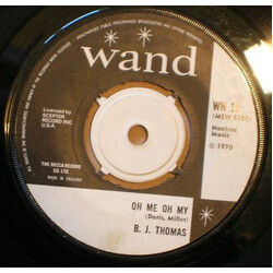 B.J. Thomas Oh Me Oh My USED VINYL 7INCH SINGLE