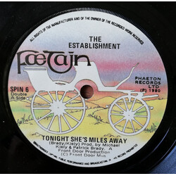 The Establishment (4) Tonight She's Miles Away USED VINYL 7INCH SINGLE