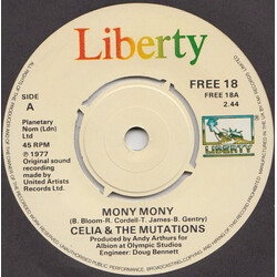 Celia And The Mutations Mony Mony USED VINYL 7INCH 45 RPM SINGLE REISSUE