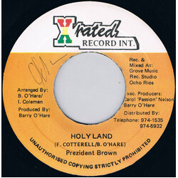 Prezident Brown / X-Rated Gang Holy Land USED VINYL 7INCH SINGLE 45 RPM