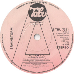 Brainstorm (5) Hot For You USED VINYL 7INCH 45 RPM PROMO STEREO