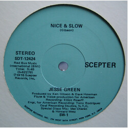 Jesse Green / Sweet Music Nice & Slow / I Get Lifted USED VINYL 12INCH 33 S RPM