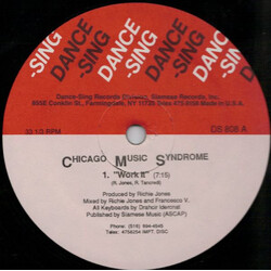 Chicago Music Syndrome Work It USED VINYL 12INCH 33 S RPM